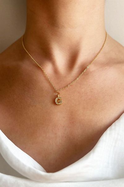 Sose Moda G Letter Gold Chain Necklace