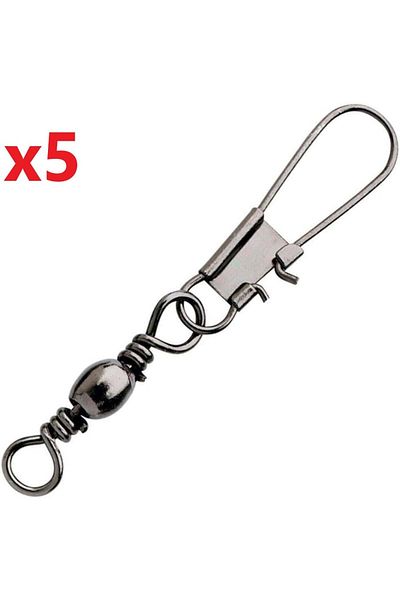 oskar balık OSKAR Nickel 1PK - Locking Clip Swivel 35mm 5AD