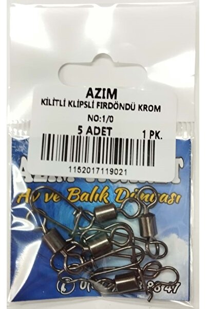 CAPTAIN AZİM KİLİTLİ KLİPSLİ FIRDÖNDÜ KROM NO:1/0 44MM YUVARLAK GÖVDELİ --- -...