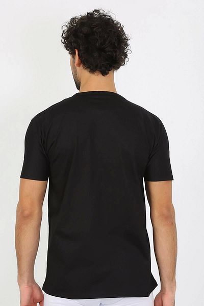 Akbeniz Men's Crew Neck Black Combed Tank Top 6567
