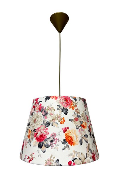 Göksu Lighting Fabric Flowered Model Pendant Chandelier