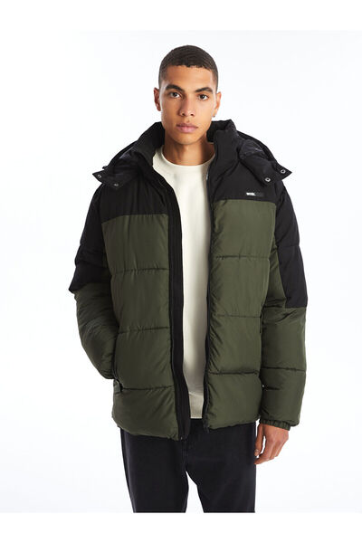 LC Waikiki W LCW Casual Зелений Стандартний Капюшон Чоловічий Надувний Пальто