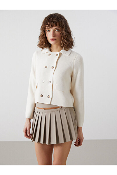 LC Waikiki Shirt Collar Women's Knitwear Cardigan