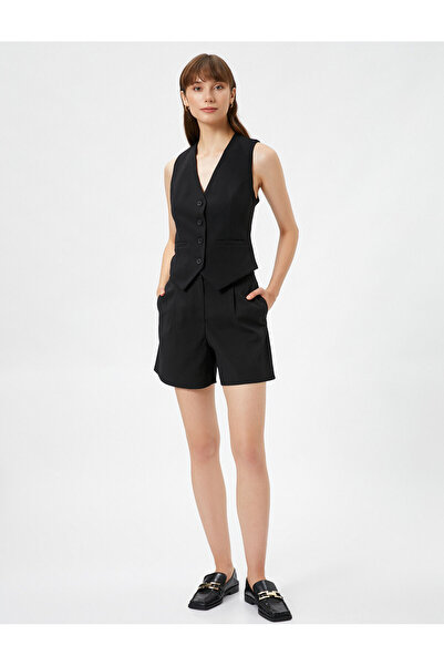 Koton Cepli Şort Yüksek Bel Pamuklu