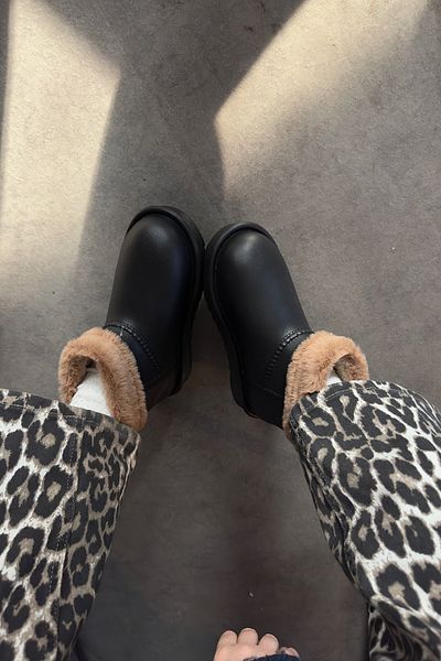 SHOEBELLAS Μπότες βροχής Blen Black Fur