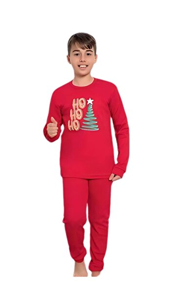 YusGos Printed Boys' New Year Family Pajamas Set