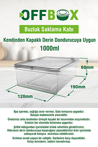 OFFBOX 10 шт. контейнер для зберігання в мікрохвильовій печі з герметичною кришкою для глибокої заморозки 1 літр