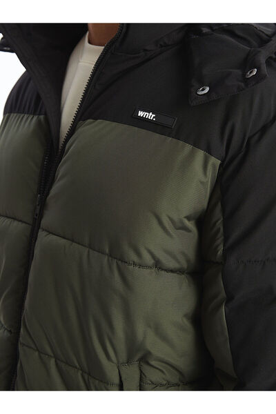 LC Waikiki W LCW Casual Зелений Стандартний Капюшон Чоловічий Надувний Пальто