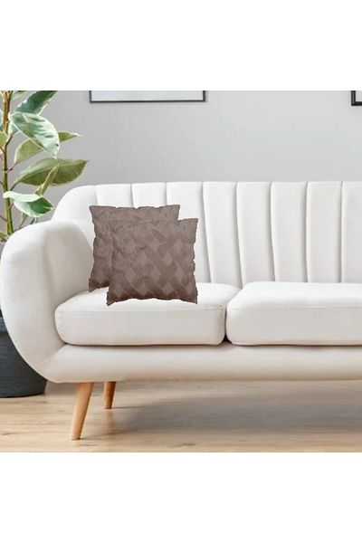 Donetella 2- Piece Modern 45x45 Throw Pillow Cover -,Decorative Covers for Cushions, Filling Not Included