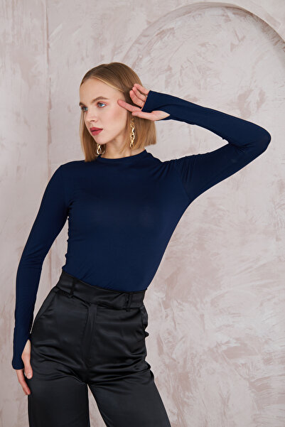 LOOKMEG Bluză de damă cu detaliu cu degetele