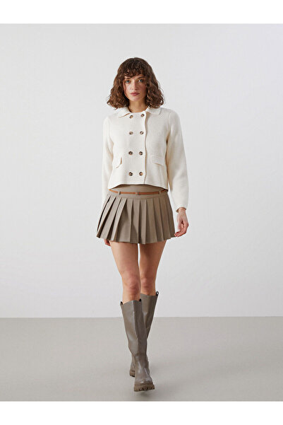 LC Waikiki Shirt Collar Women's Knitwear Cardigan