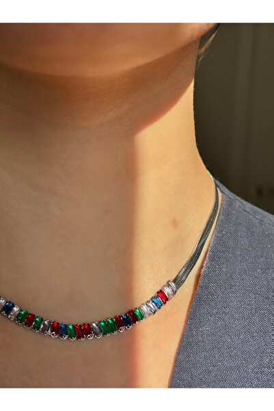 Ressia Baget Renkli Model Su Yolu Kolye