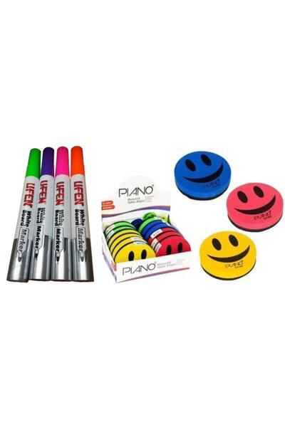 Mahi Max Whiteboard Pen Ufen 4 culori și 1 gumă de șters pentru tablă cu magnet pentru pian