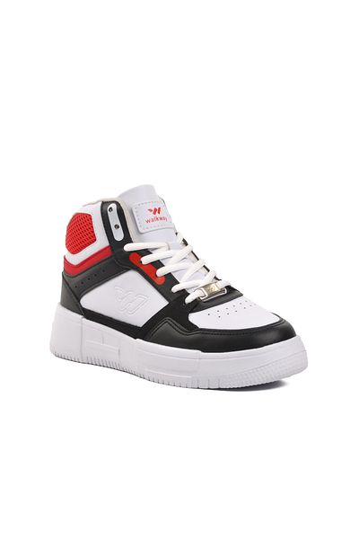 WALKWAY Tenis Hi unisex alb-negru-roșu