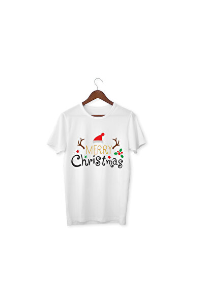 ALPŞAN TİCARET Srećan Božić majica za decu i odrasle bela T-shirt unisex maji...