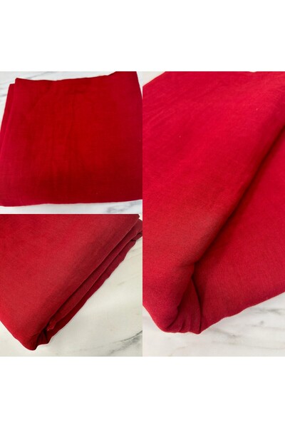 ipekkumaş Kırmızı Yüzde Yüz Pamuklu Çift Kat Elbiselik Müslüm Kumaş Ürünümüz ...