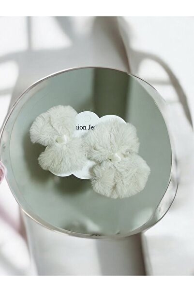 İthal 2 штуки кремові плюшеві бантики-шпильки, шпильки