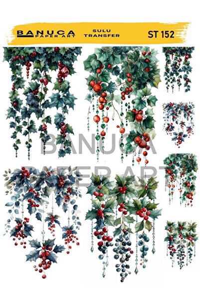 DERYA DESİNG ART BAC152 موديل 25x35 سم Banuca نقل مائي