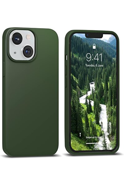 Merwish Apple Iphone 15 Uyumlu Logolu Içi Kadife Lansman Silikon Kılıf Kapak ...