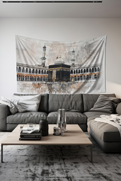 Moud's سجادة حائط بنمط الأرض المقدسة، قماش حائط من جلد الغزال