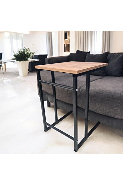 kapella حامل كمبيوتر محمول خفيف من خشب الجوز بأرجل معدنية مقاس 64x45x40