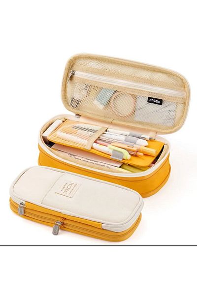AYVİ STORE Multi Functional School Pencil Case with Pencil 7 Colors Option