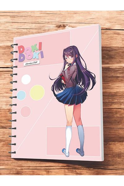nihonwosekai Doki Doki Literature Club A5 Dimensiune Anime Caiet spiralat 50 de coli