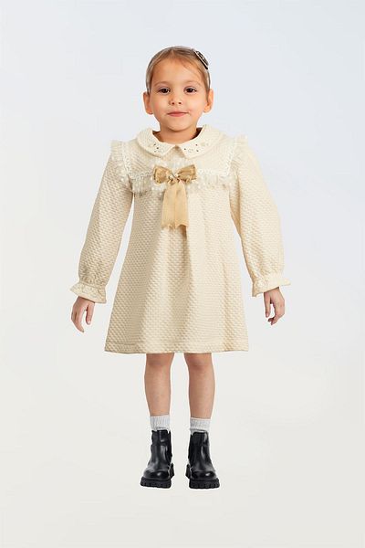 LULU Kids Μακρυμάνικο φόρεμα για κορίτσια "Snow".