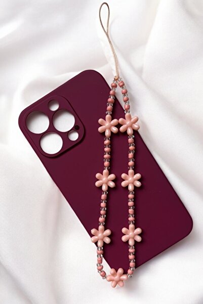 nftart.design Çiçek Boncuklu Bilek Telefon Askısı