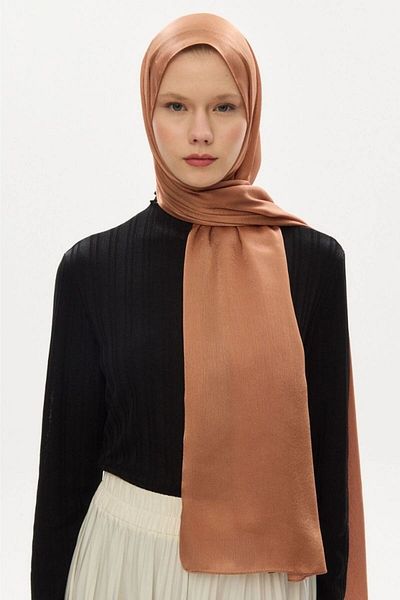 hijabchi Shiny Silky Evening Dress Janjan Shawl - September