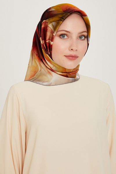Armine 2024-2025 Autumn and Winter Season Twill Silk Scarf - 9244Dt 35