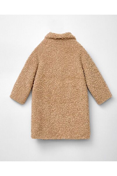 Lolliboomkids Girls' New Season Trend Plush Fur Coat with Button Closure Satin Inside Lining