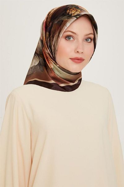 Armine 2024-2025 Autumn-Winter Season Twill Silk Scarf 9211Dt 38
