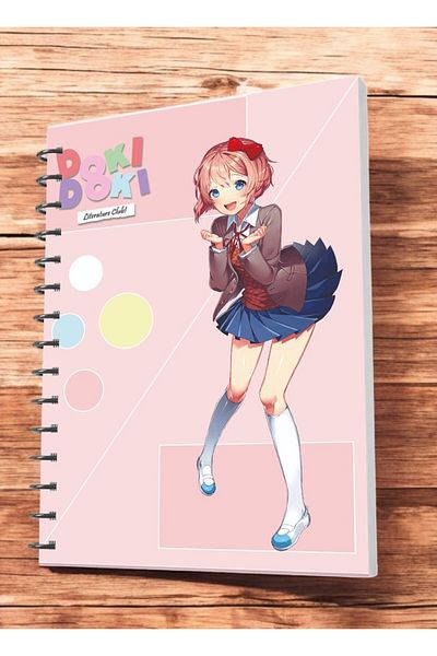 nihonwosekai Doki Doki Literature Club A5 Boy Anime Spiral Notebook 50 Sheets
