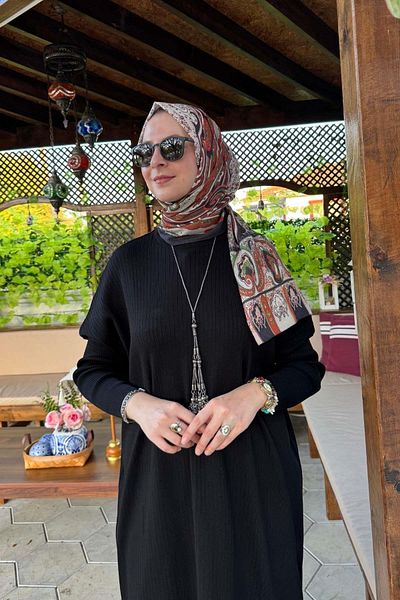 Rabia Şamlı Μαύρο πλεκτό τούνικ Dora