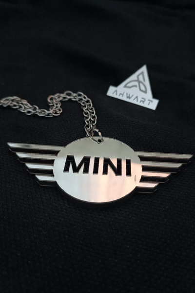 AHWART Mini Cooper Araba Dikiz Aynası Süsü Mini Cooper Logosu KROM Pleksi Ara...