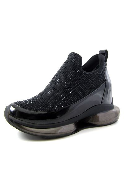 Erkan Saçmacı Pantofi casual Viviana Black Stone Stretch cu pană ascunsă