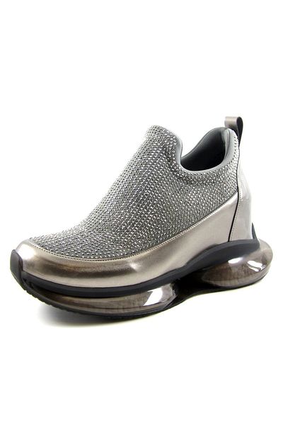 Erkan Saçmacı Pantofi casual Viviana Platinum Stone Stretch cu pană ascunsă