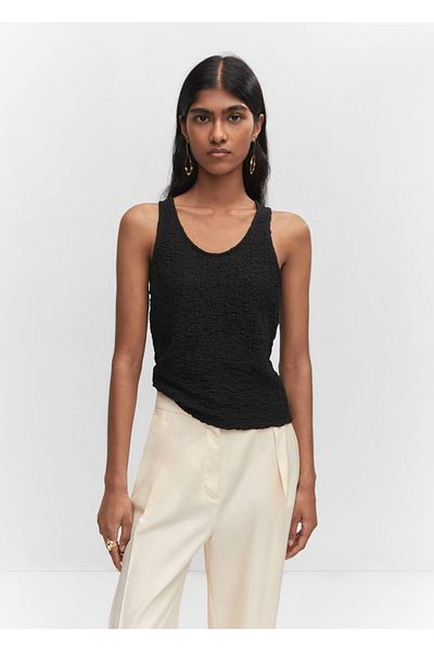MANGO Woman Woven Cotton Blouse