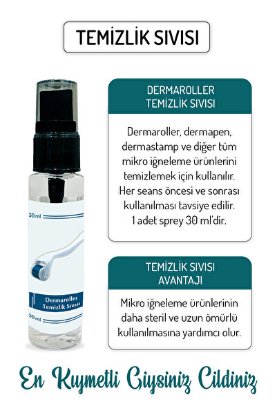 Kadınshop Dermaroller Temizlik Sıvısı Dermapen Dermastamp Dermaroller Için Temizleyici Sprey 30 ml