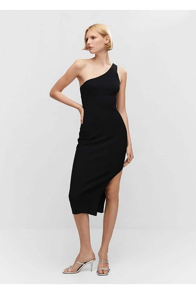 MANGO Woman Slit Asymmetrical Dress