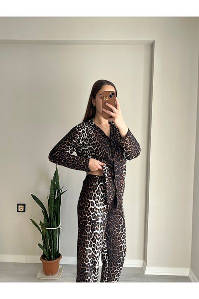 WALJA SET DE PIZJA CU MANELE LUNGHE CU MODEL LEOPARD