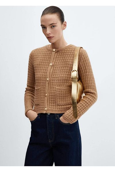 MANGO Woman Cardigan din tricotaj cu nasturi