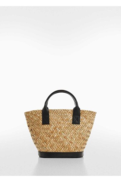 MANGO Woman Doğal lifli sepet çanta