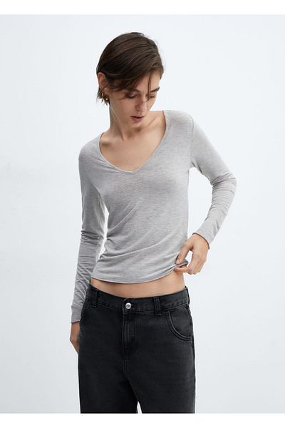 MANGO Woman T-SHIRT με λαιμόκοψη