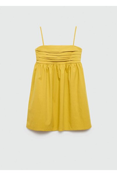 MANGO Woman Drape yaka elbise