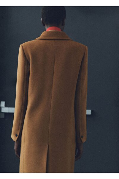 MANGO Woman Kalıplı yün palto