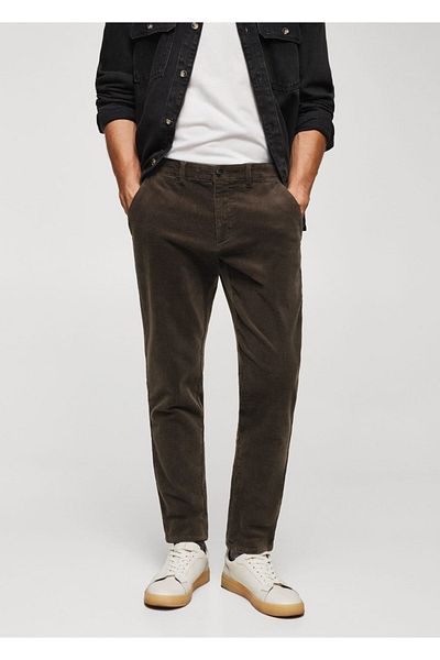 MANGO Man Slim Fit Micro Corduroy Trousers