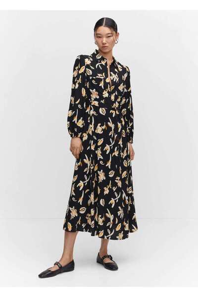MANGO Woman Rochie cămașă cu model