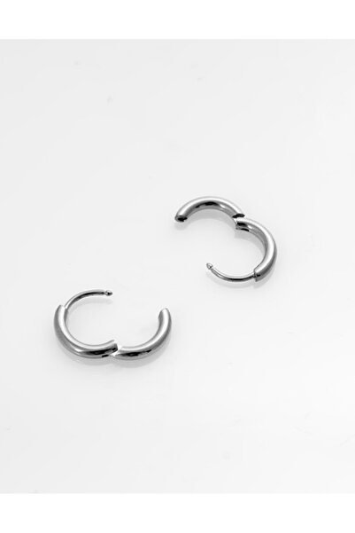 Set Stainless Steel Antiallergic (1 Pair) Hoop Earrings (Thickness: 1.6mm)